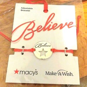 Believe rope slide bracelet, NEW